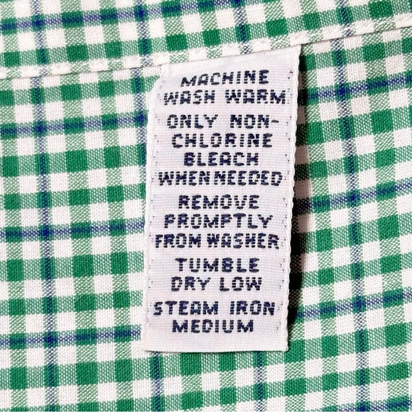 Ralph Lauren Men's L Green & Blue Gingham Checkered Plaid Shirt ~ Excellent - Picture 8 of 8